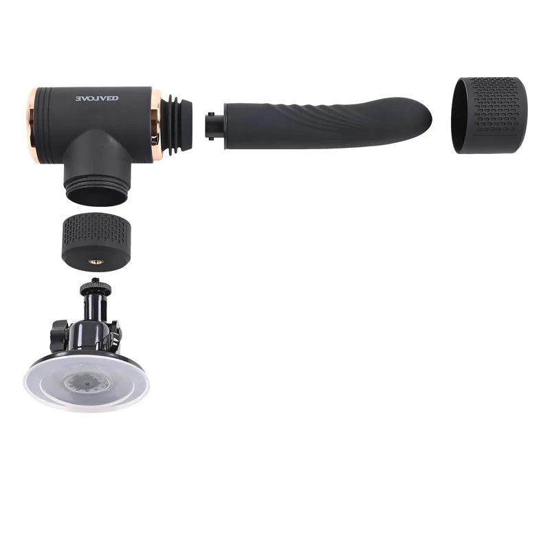 Evolved TOO HOT TO HANDLE - Black USB Rechargeable Thrusting Vibe with Stand - Image 9