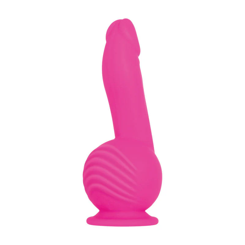 Evolved Ballistic - Pink 19 cm USB Rechargeable Vibrating Dong with Balls Motor & Remote - Image 6