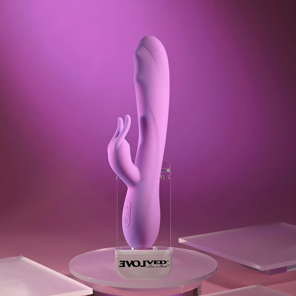 Evolved BEAD THE WAY - Pink 23.2 cm USB Rechargeable Rabbit Vibrator - Image 2