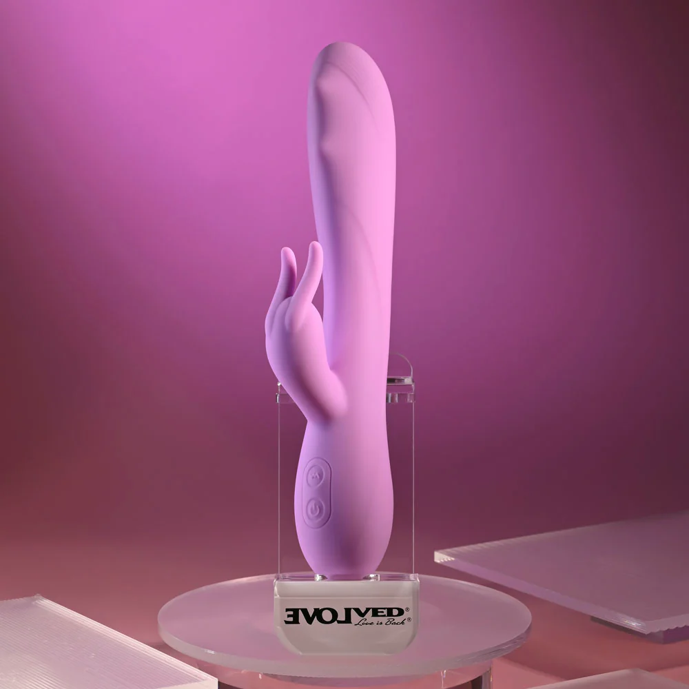 Evolved BEAD THE WAY - Pink 23.2 cm USB Rechargeable Rabbit Vibrator - Image 7
