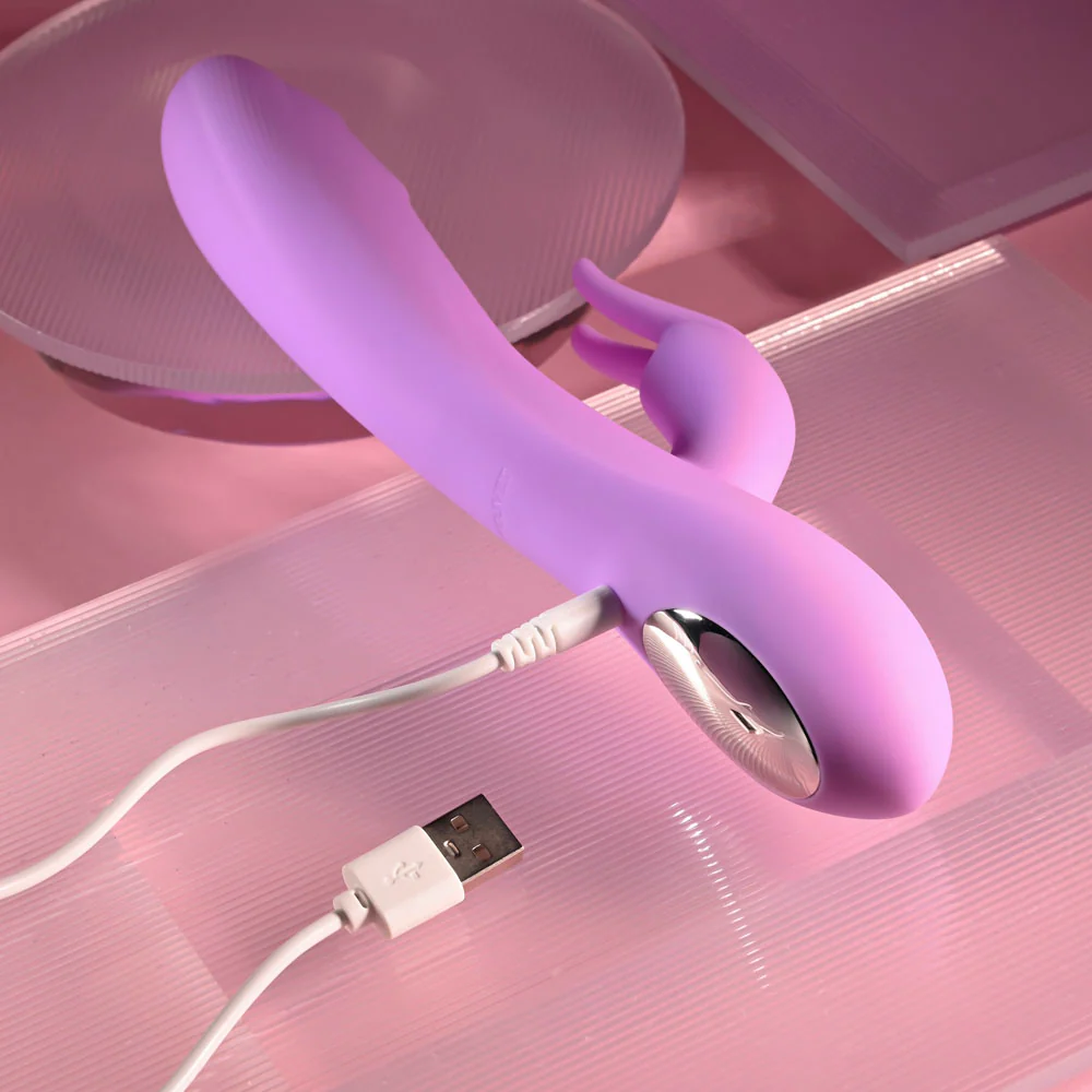 Evolved BEAD THE WAY - Pink 23.2 cm USB Rechargeable Rabbit Vibrator - Image 9