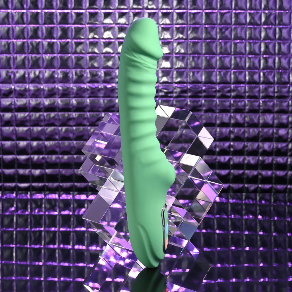 Evolved FULL THROTTLE - Mint Green 24.1 cm USB Rechargeable Vibrator - Image 4