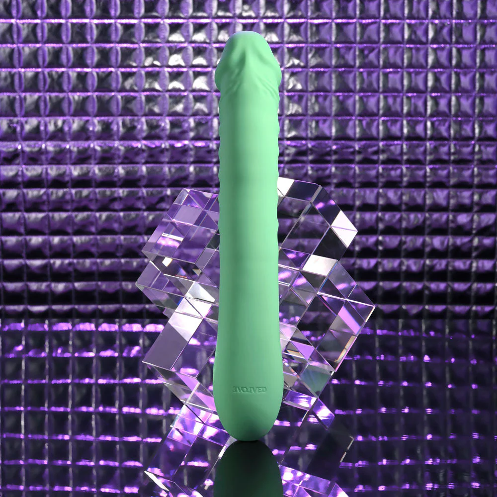 Evolved FULL THROTTLE - Mint Green 24.1 cm USB Rechargeable Vibrator - Image 5