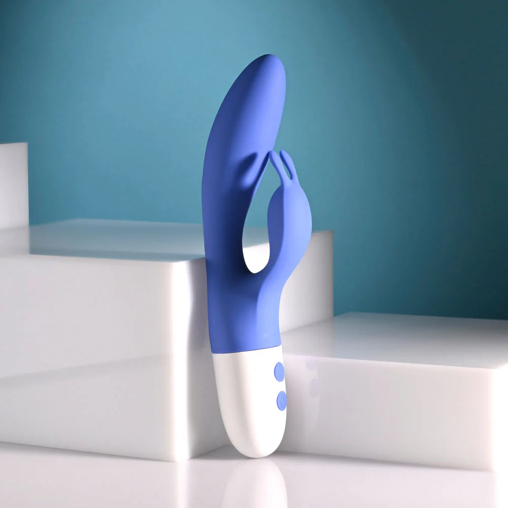 Evolved FUNNY BUNNY - Blue 20 cm USB Rechargeable Rabbit Vibrator - Image 4