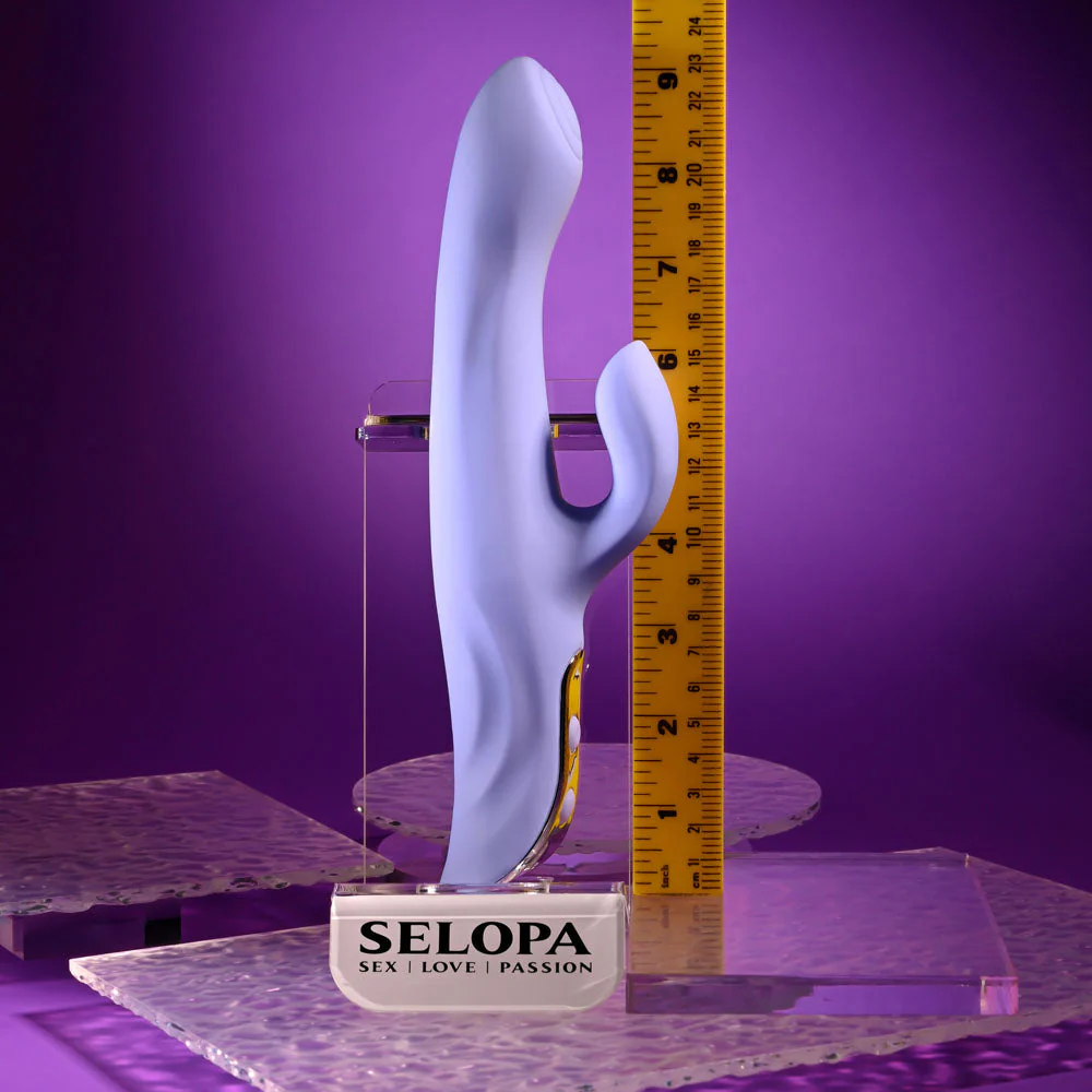 Evolved LAVENDER LOVE - Purple 23.3 cm USB Rechargeable Rabbit Vibrator - Image 8