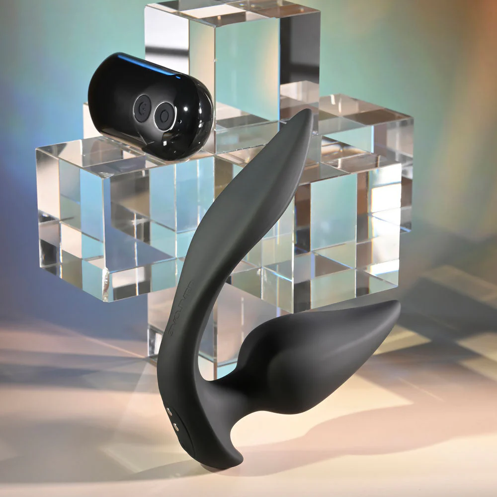 Evolved THE GENIE - Black 11.2 cm USB Rechargeable Vibrating Plug with Wireless Remote - Image 4