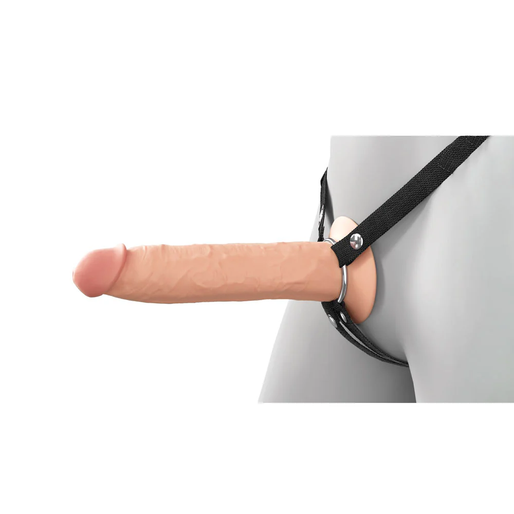 Fantasy X-Tensions Elite 9'' Silicone Hollow Strap-On - Flesh - Flesh 22.9 cm Hollow Strap-On - Image 2