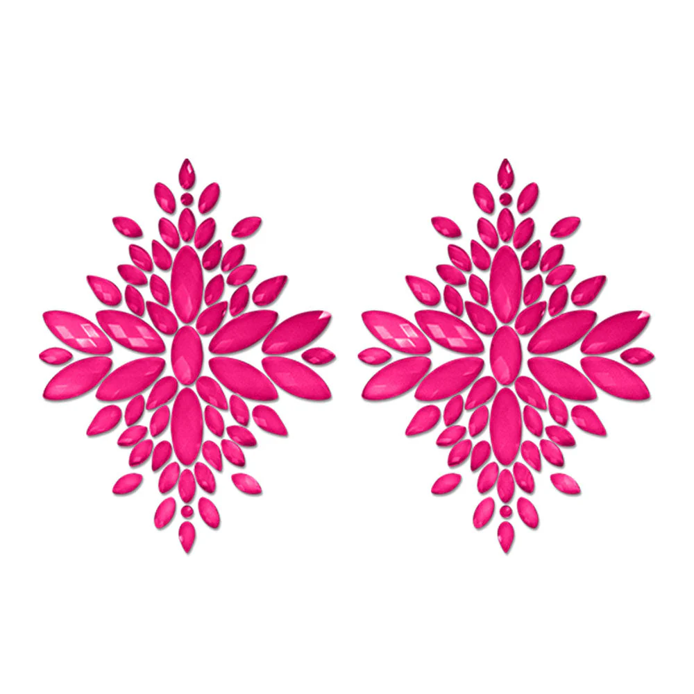 GLOW Fashion Pasties Set - Glow Pink Crystals - Image 2