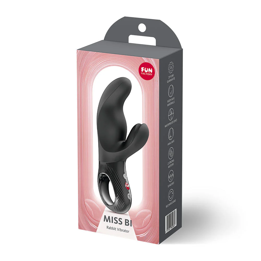 Fun Factory MISS BI Black - Black 17 cm USB-C Rechargeable Vibrator - Image 8