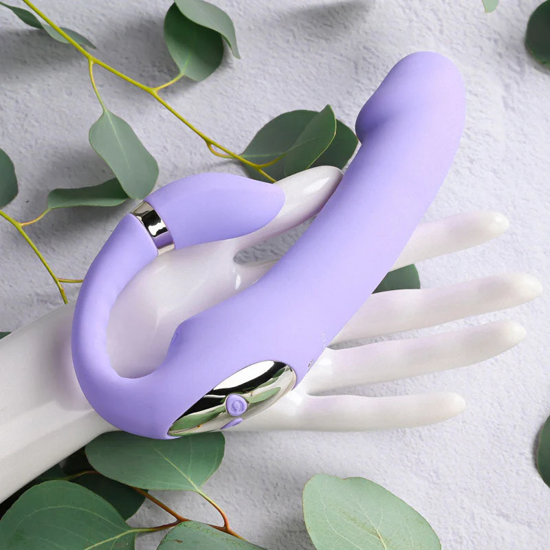 Gender X ORGASMIC ORCHID - Lilac 19 cm USB Rechargeable Strapless-Strap-On - Image 3