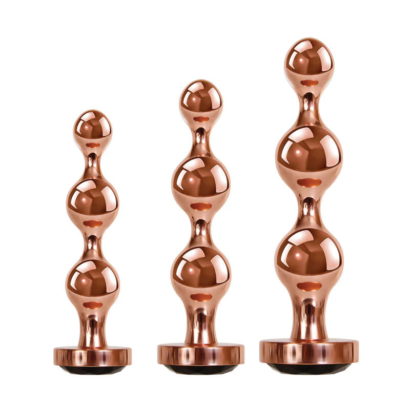 Gender X GOLD DIGGER SET - Rose Gold Metallic Butt Plugs - Set of 3 Sizes - Image 6