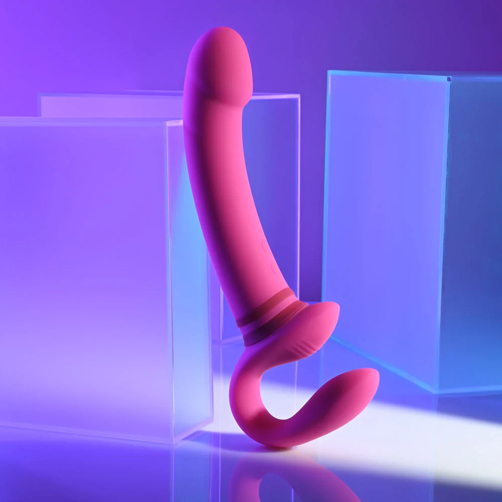 Gender X SHARING IS CARING - Pink 21.9 cm USB Rechargeable Strapless Strap-On - Image 4