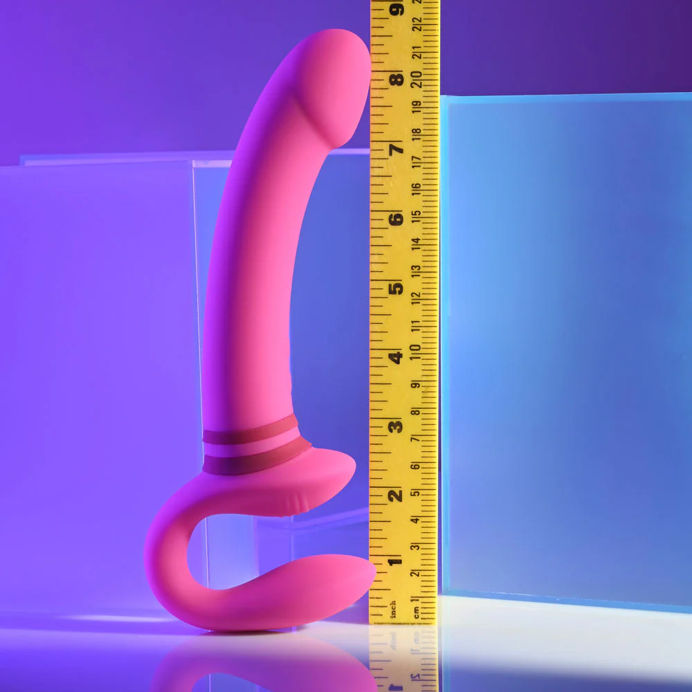 Gender X SHARING IS CARING - Pink 21.9 cm USB Rechargeable Strapless Strap-On - Image 7