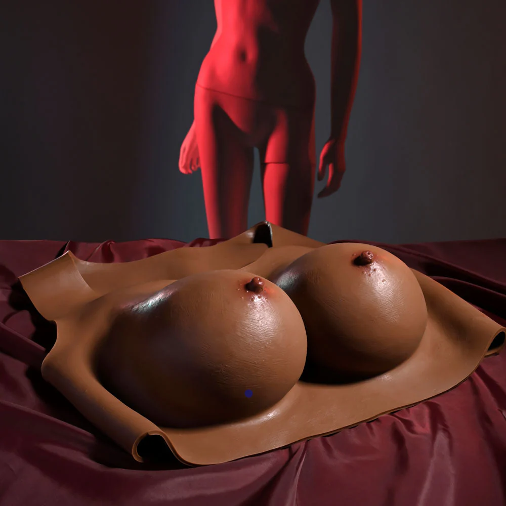 Gender X UNDERGARMENTS - PLATE D-CUP - Dark - Brown Wearable Breasts - D-Cup Size - Image 2