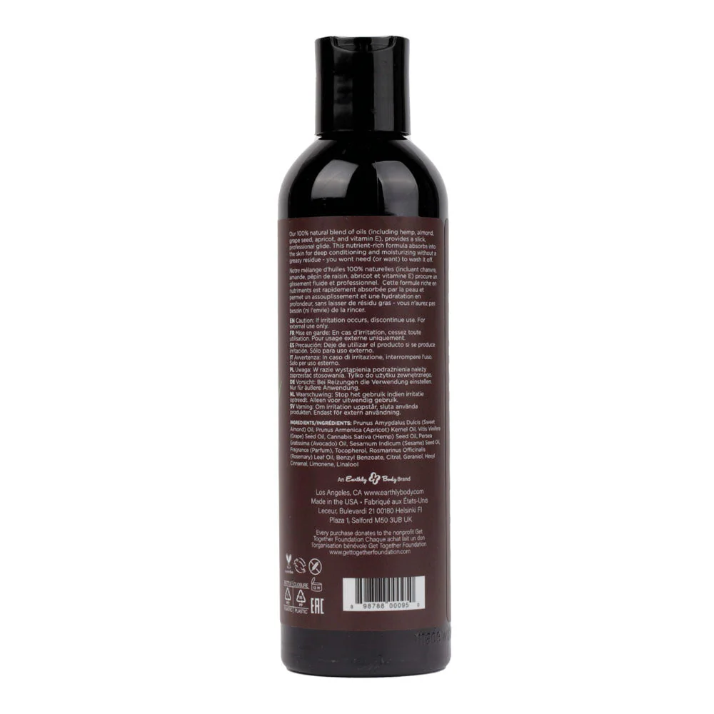 Hemp Seed Massage & Body Oil - Naked In The Woods (White Tea & Ginger) Scented - 237 ml Bottle - Image 2