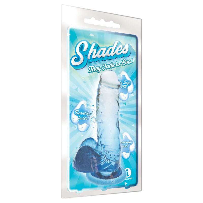 Shades 7'' Jelly TPR Dong - Blue 17.8 cm Dong - Image 2