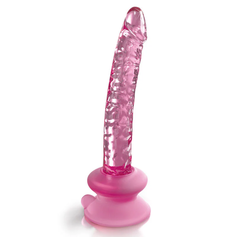 Icicles #86 - Pink 17 cm Glass Dong with Suction Base - Image 2