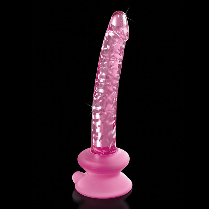 Icicles #86 - Pink 17 cm Glass Dong with Suction Base - Image 3