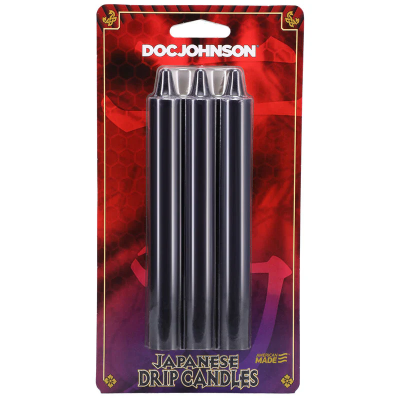 Japanese Drip Candles - Black - Black 3-Pack - Image 3