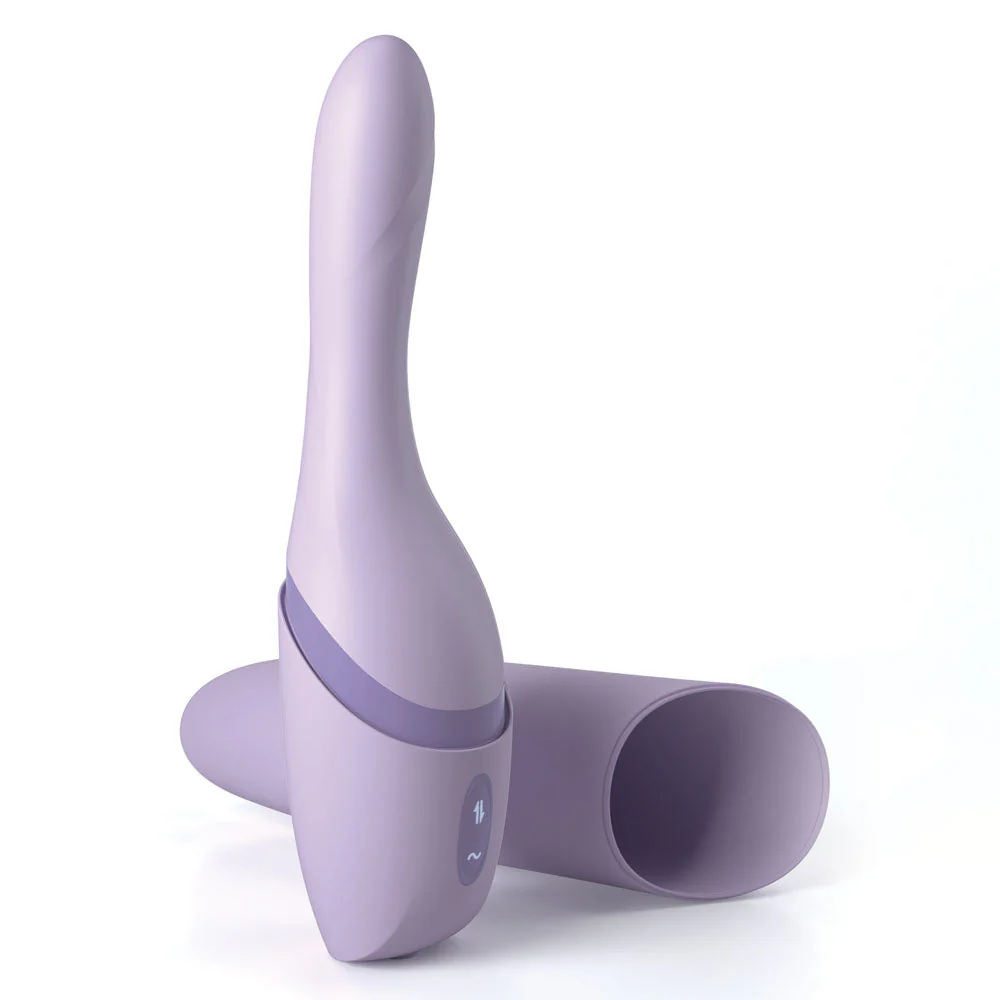 JimmyJane Hello Bang - Purple 27 cm USB Rechargeable Warming & Thrusting Vibrator - Image 4