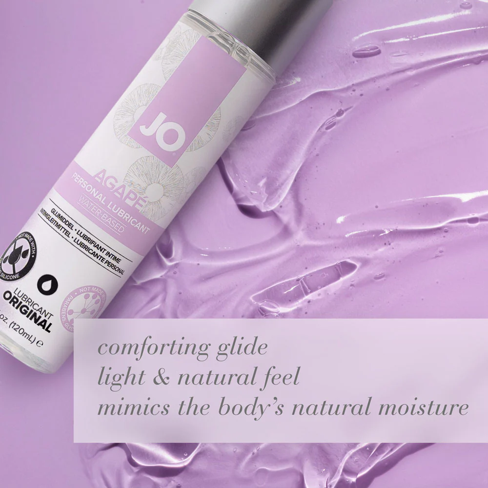JO Agape Original Lube - 120 mL - Water Based Lubricant for Sensitive Skin - 120 ml Bottle - Image 2