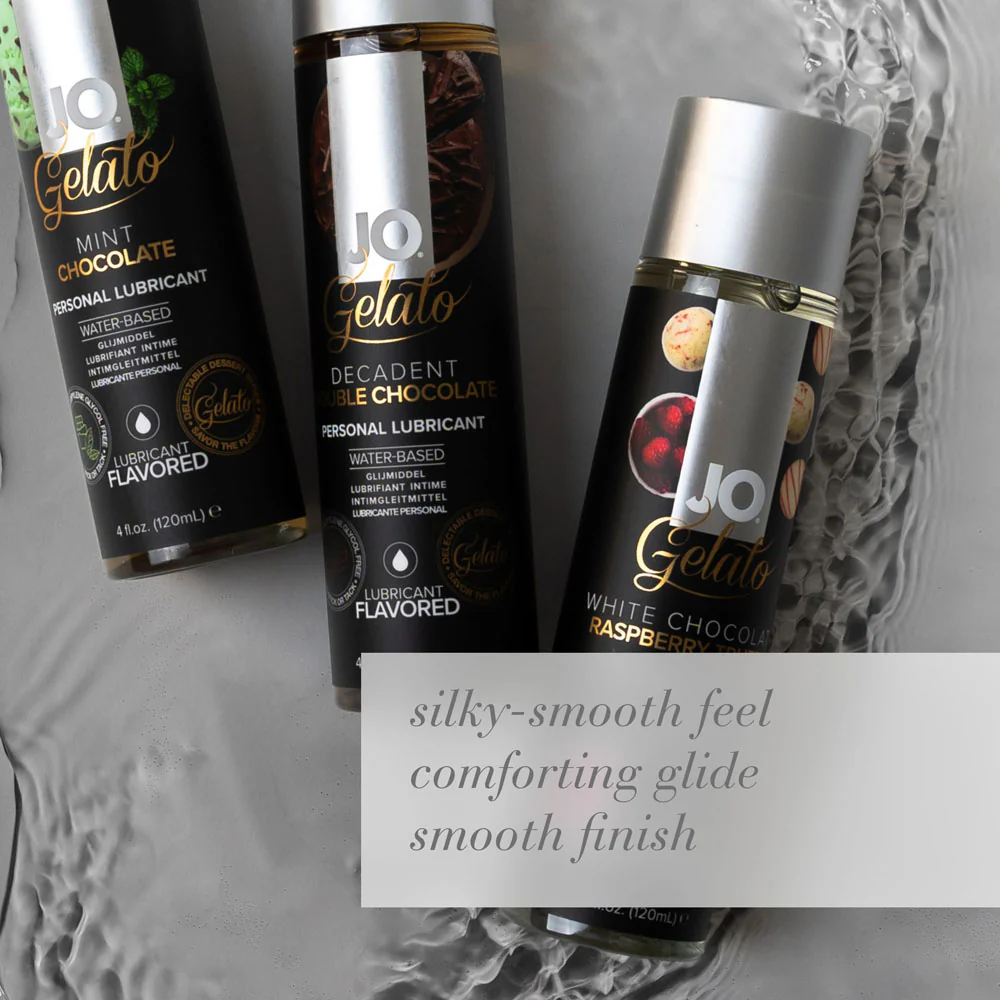 JO Gelato Decadent Double Chocolate Lubricant - 30 mL - Chocolate Flavoured Water Based Lubricant - 30 ml Bottle - Image 2