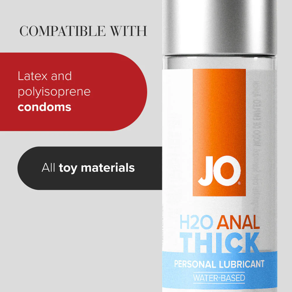 JO H2O Anal Thick Lube - 240 mL - Thick Water Based Anal Lubricant - 240 ml Bottle - Image 2