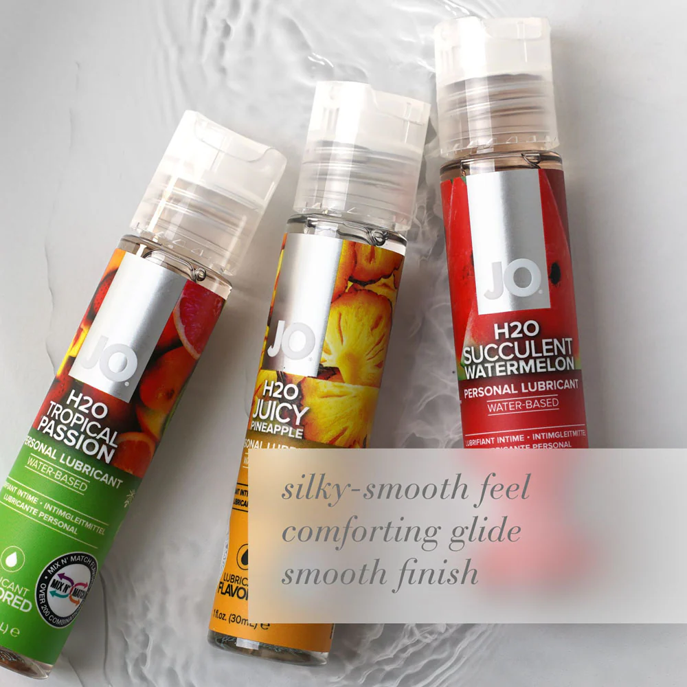 JO H2O Juicy Pineapple Lube - 120 mL - Pineapple Flavoured Water Based Lubricant - 30 ml Bottle - Image 2