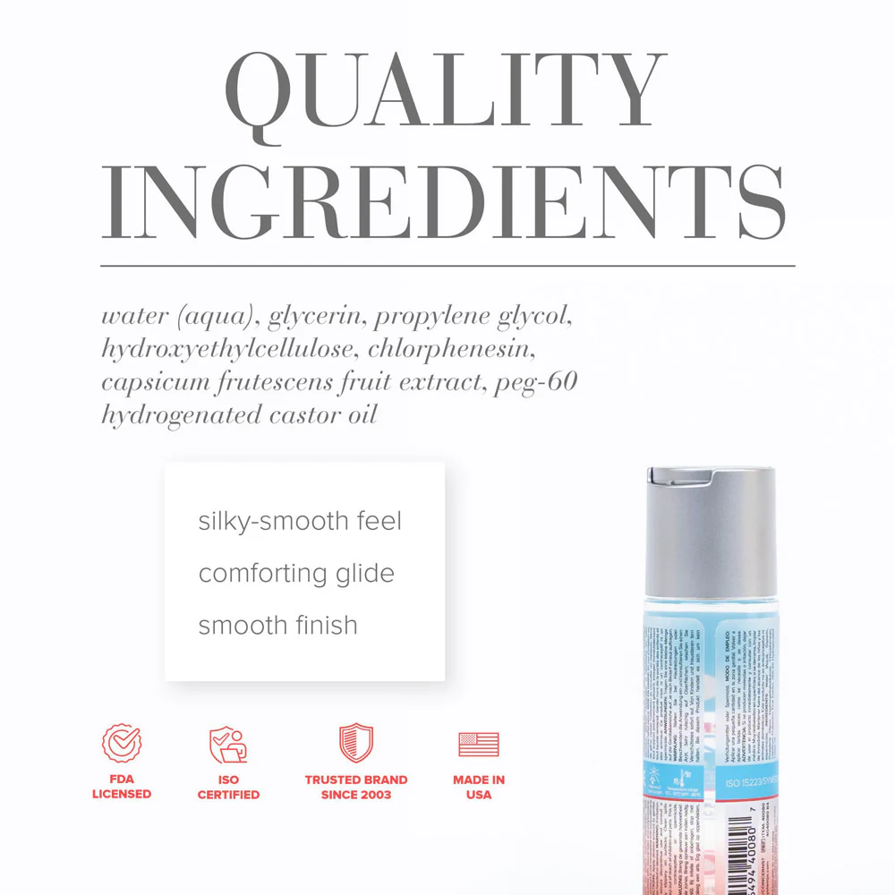 JO H2O Warming Lube - 60 mL - Water Based Warming Lubricant - 60 ml Bottle - Image 4
