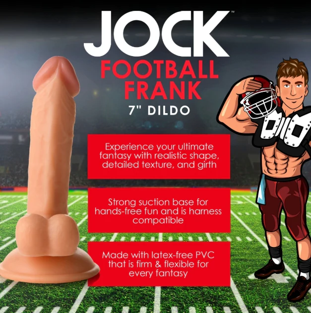 Fantasy JOCK Football Frank 6.75" Light Dildo with Balls - Image 4