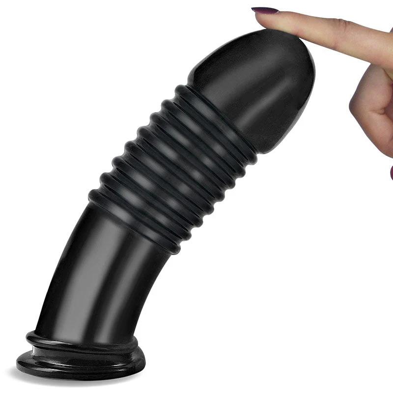 King Sized 8'' Anal Bumper - Black 22.5 cm Mega Butt Plug - Image 2