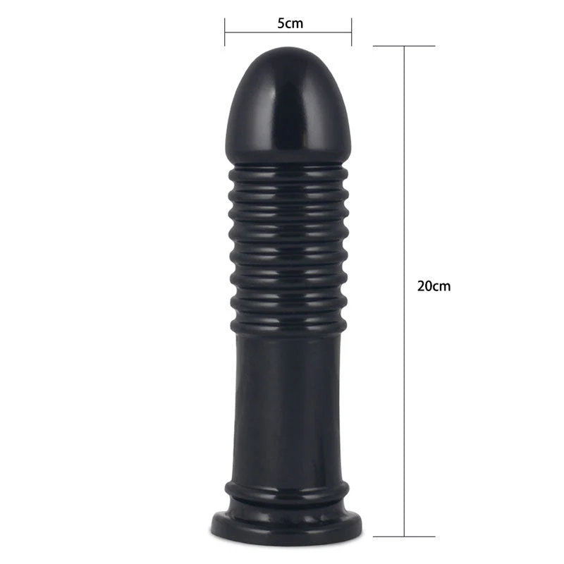 King Sized 8'' Anal Bumper - Black 22.5 cm Mega Butt Plug - Image 3