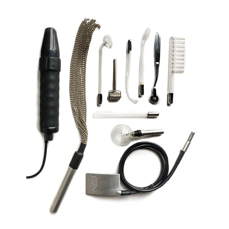 KinkLab Agent Noir Neon Wand Kit - E-Stim Kit - 11 Piece Set - Image 3