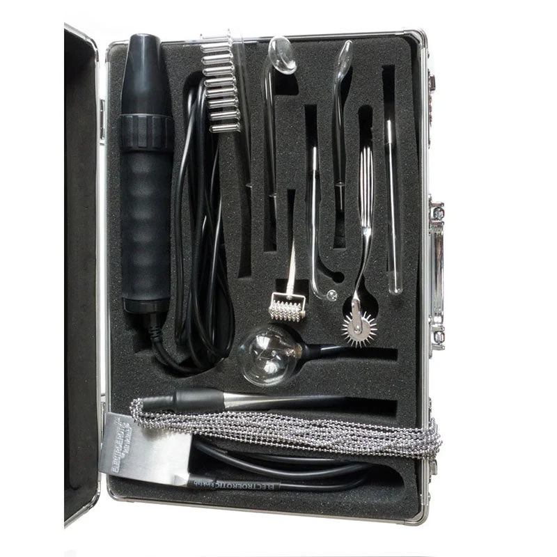 KinkLab Agent Noir Neon Wand Kit - E-Stim Kit - 11 Piece Set - Image 5