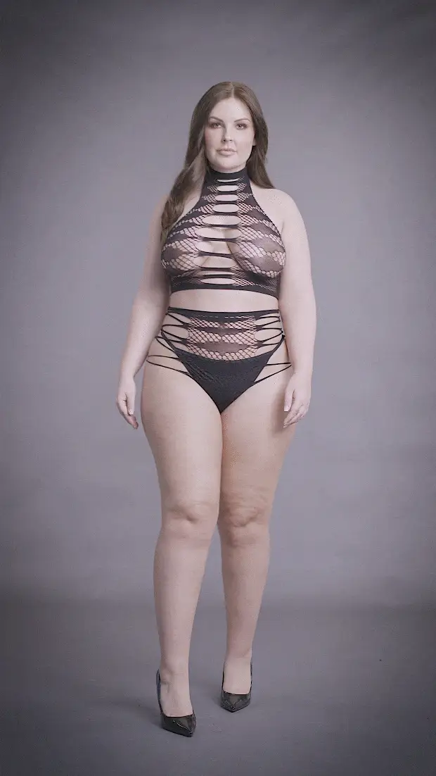 Le' Desir Shade Carpo Two Piece with Turtleneck, Crop Top and Panty - Image 4