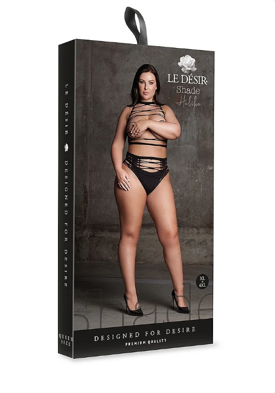 Le' Desir Shade Helike Two Piece with Open Cups Crop Top and Panty - Image 5