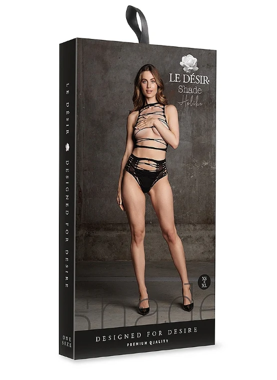 Le' Desir Shade Helike Two Piece with Open Cups Crop Top and Panty - Image 8