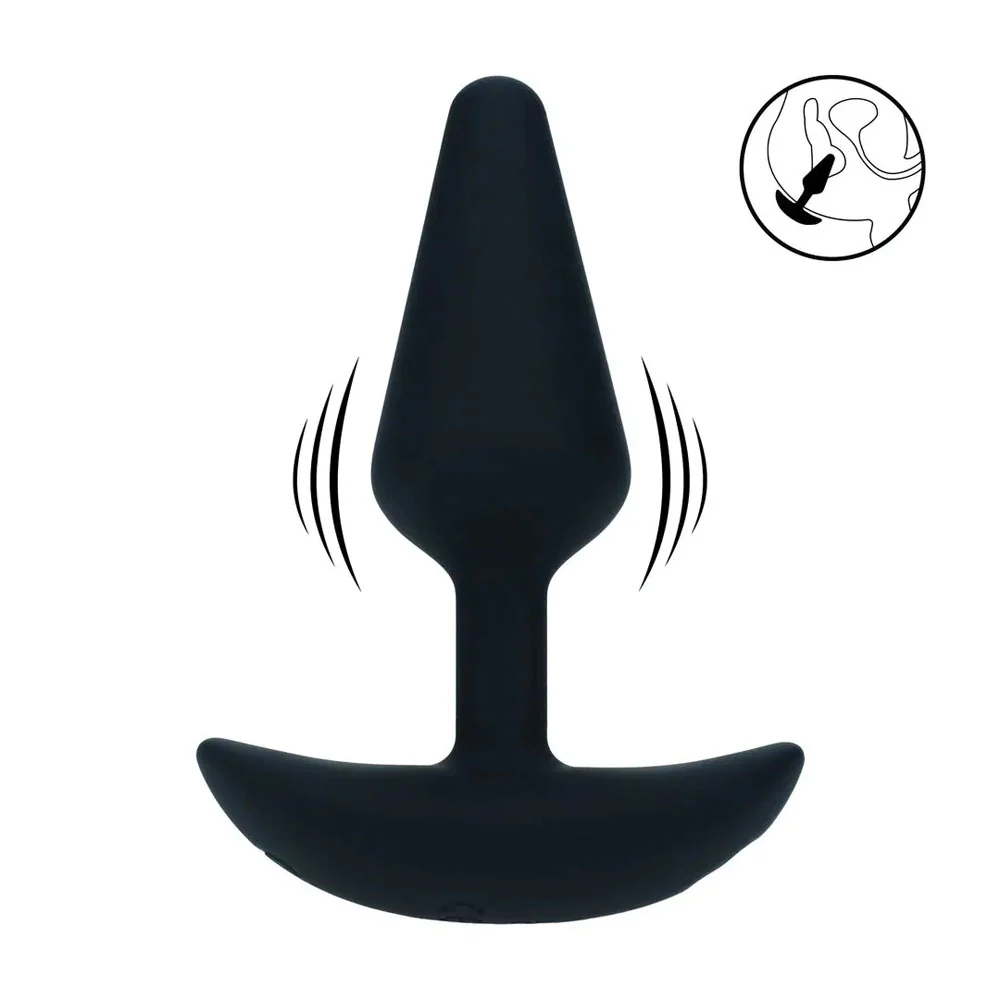 LEVELZ Classic Vibrating Silicone Anal Plug - Small - Black Small USB Rechargeable Butt Plug - Image 2