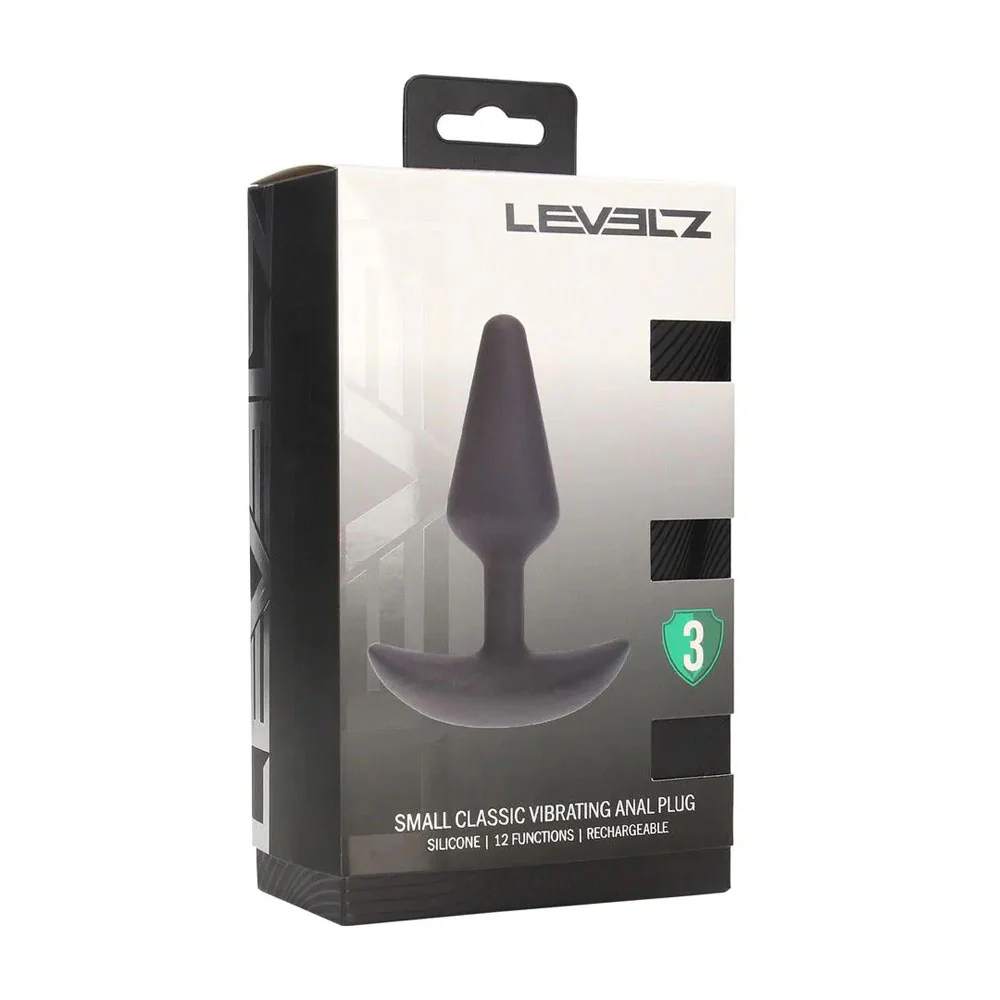 LEVELZ Classic Vibrating Silicone Anal Plug - Small - Black Small USB Rechargeable Butt Plug - Image 8