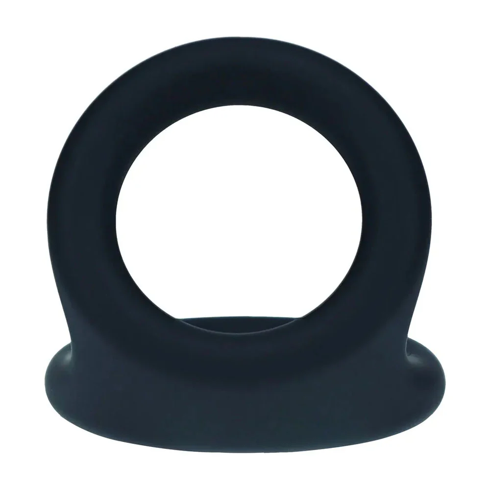 LEVELZ Double O Silicone Cock Ring - L - Black - Black Cock & Balls Rings - Image 5