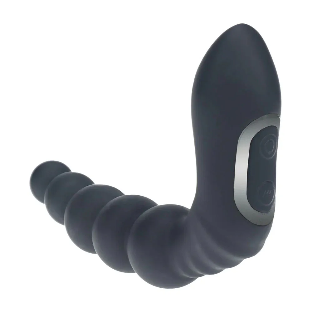 LEVELZ Rechargeable Beaded Prostate Massager - Black USB Rechargeable Heating + Vibrating Prostate Massager - Image 5