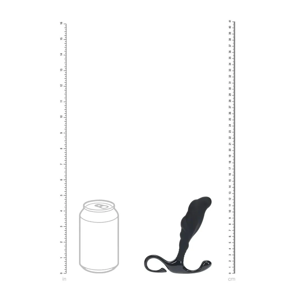 LEVELZ Rippled with Hard Loop Prostate Massager - Large - Black Large Prostate Massager - Image 6