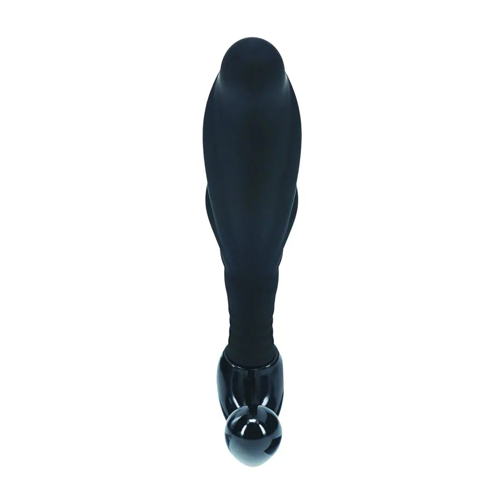 LEVELZ Rippled with Hard Loop Prostate Massager - Small - Black Small Prostate Massager - Image 4