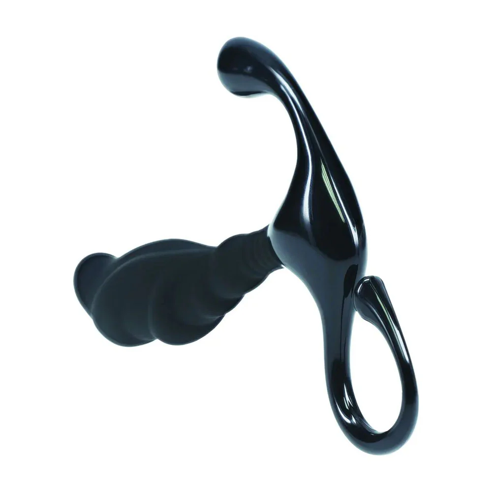 LEVELZ Rippled with Hard Loop Prostate Massager - Small - Black Small Prostate Massager - Image 5