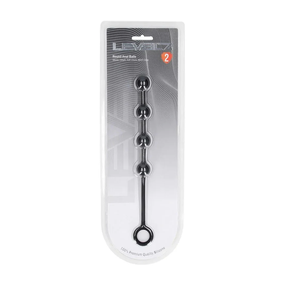 LEVELZ Round Silicone Anal Balls - S - 20mm - Black 23 cm Small Anal Balls - Image 6