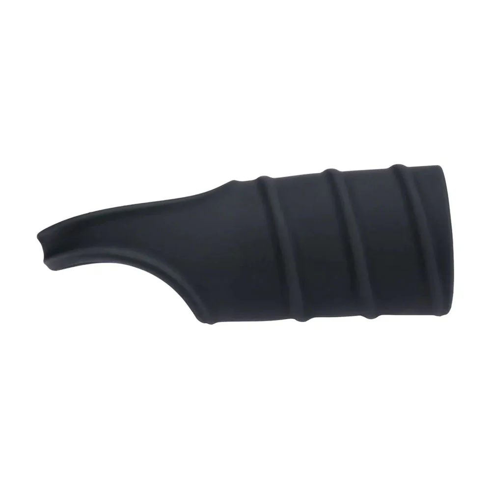 LEVELZ Silicone Cock Ring & Ribbed Sleeve - Black Cock Ring with Sleeve - Image 3
