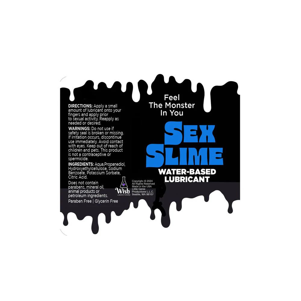 Sex Slime - Blue - Blue Water Based Lubricant - 60 ml Bottle - Image 3