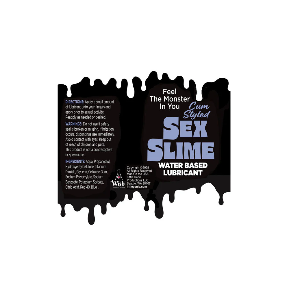 Sex Slime Cum Style Creature Lube - Purple 120 ml - Purple Cum Style Water Based Lubricant - 120 ml Bottle - Image 3