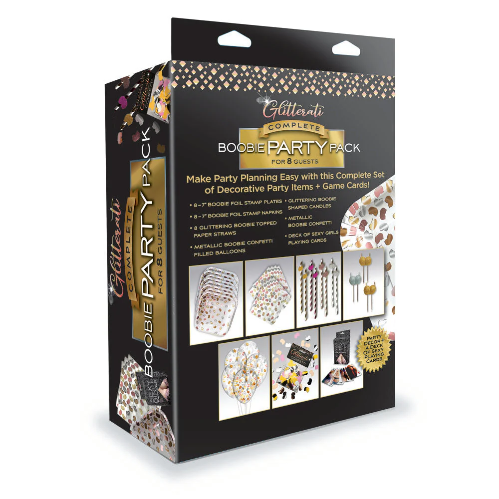 Glitterati Complete Boobie Party Pack - Party Set for 8 People - Image 2