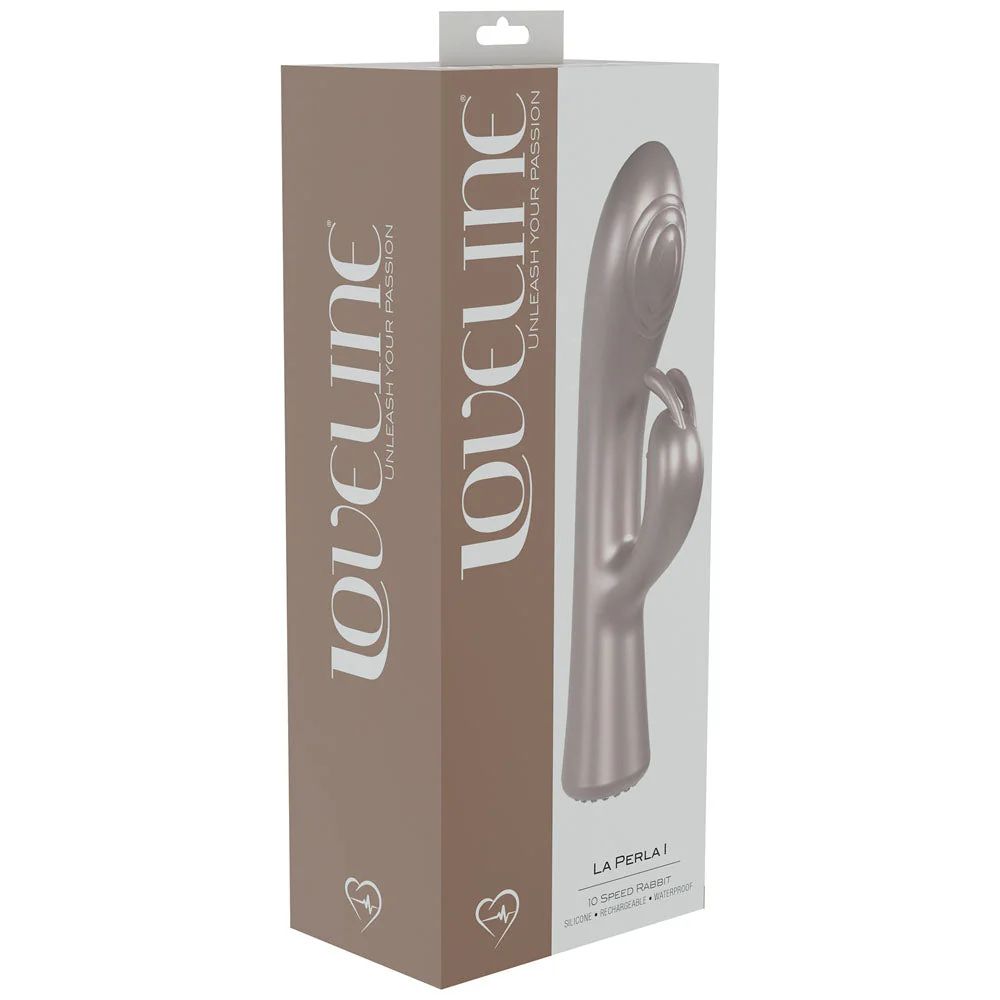 LOVELINE La Perla I - Pink - Pearlescent Pink 19.2 cm USB Rechargeable Rabbit Vibrator - Image 4